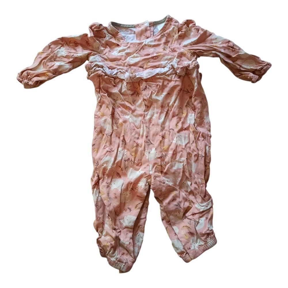 Maggie & Zoe Peach Floral Kids Footie